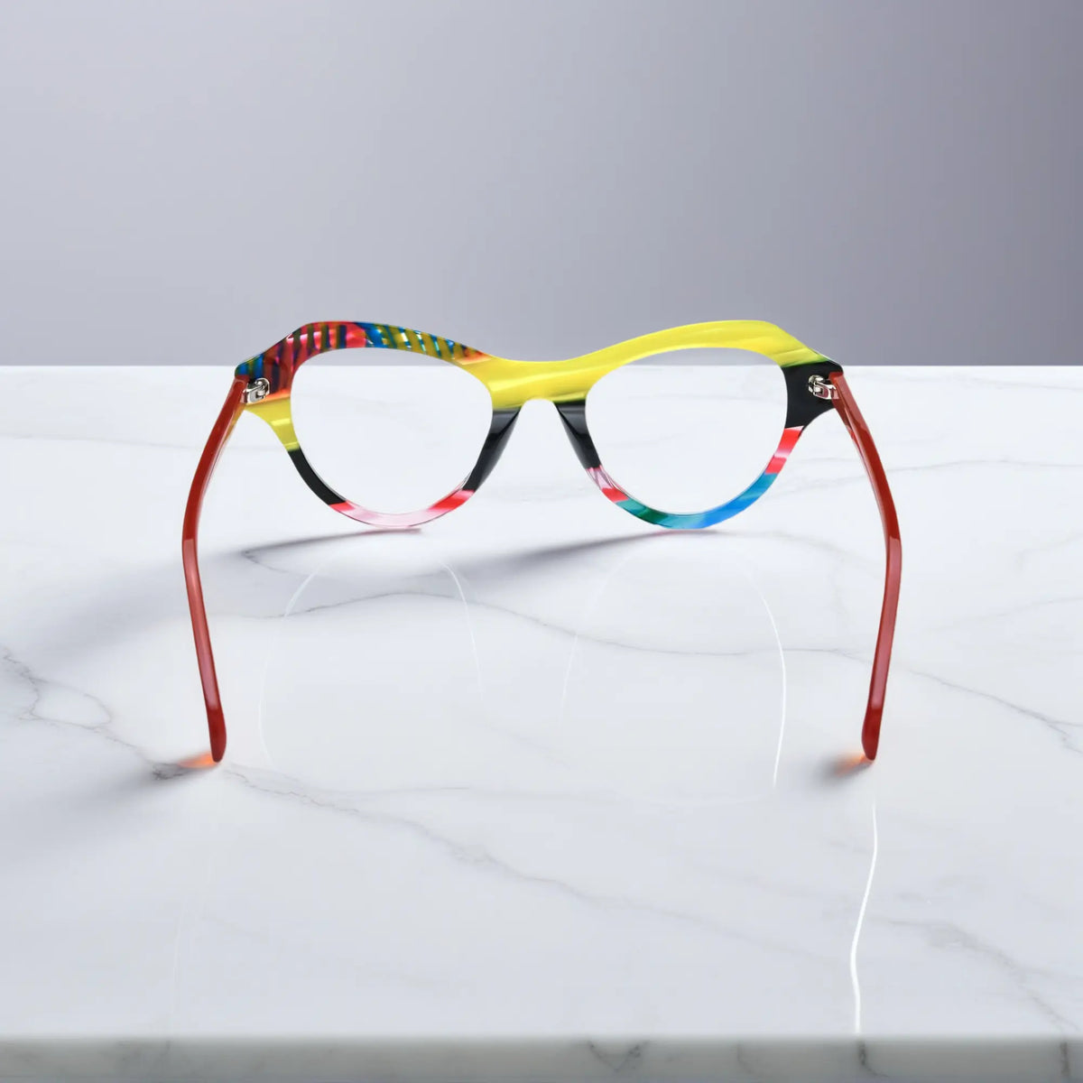 back view of VoyueLens VL19380 Rainbow Rush butterfly eyeglasses