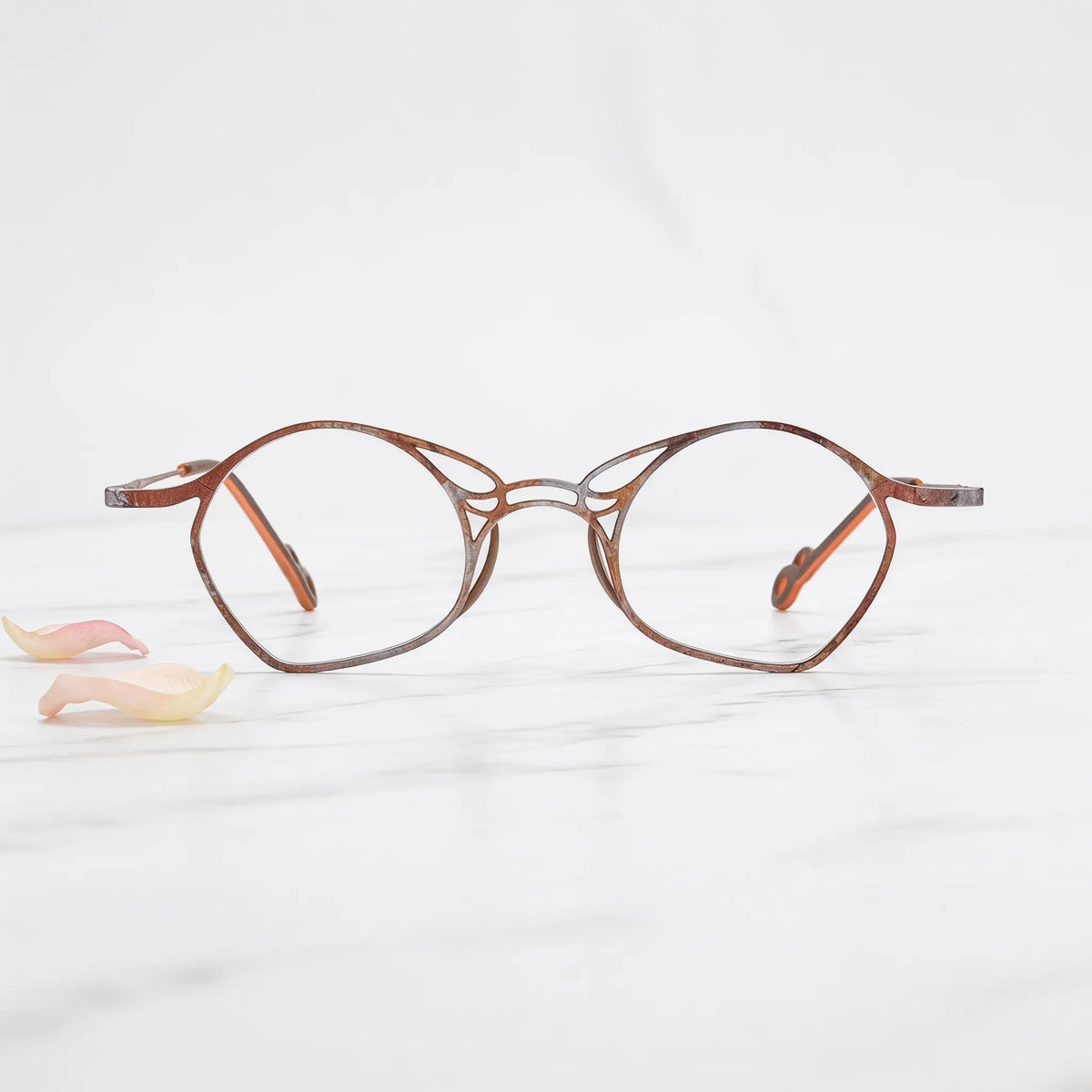 Barledear Cocoa Ember Brown eyeglasses shown in a clean lifestyle front view