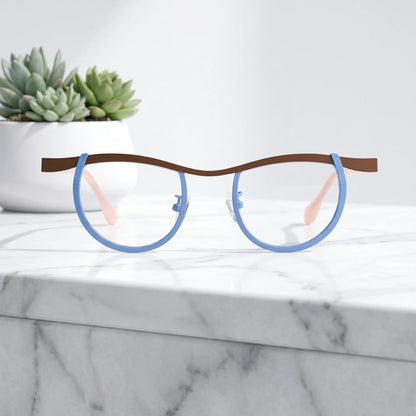 Barledear Cocoa Sky Blush eyeglasses shown in a clean lifestyle front view