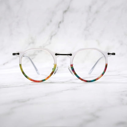 Barledear Crystal Rainbow eyeglasses shown in a clean lifestyle front view for everyday prescription eyewear