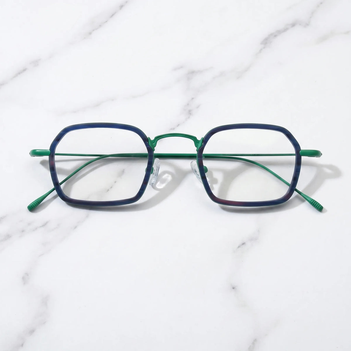 Barledear Emerald Graphite Green eyeglasses folded display showing frame and temple design