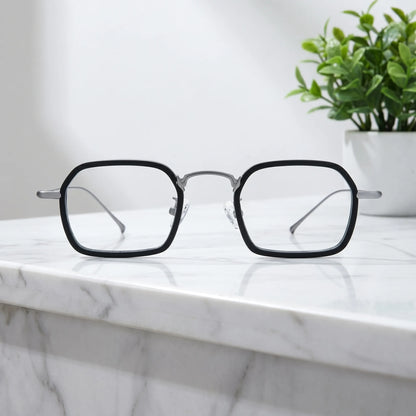 Barledear Graphite Titanium Silver eyeglasses shown in a clean lifestyle front view