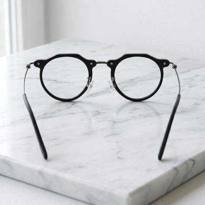 Barledear Matte Noir eyeglasses back view showing temple shape full-rim structure and comfortable fit