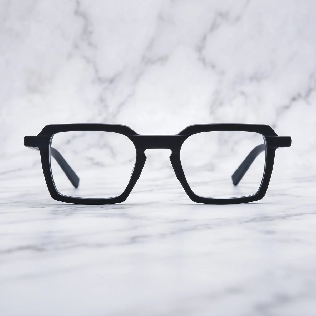Barledear Matte Onyx eyeglasses shown in a clean lifestyle front view