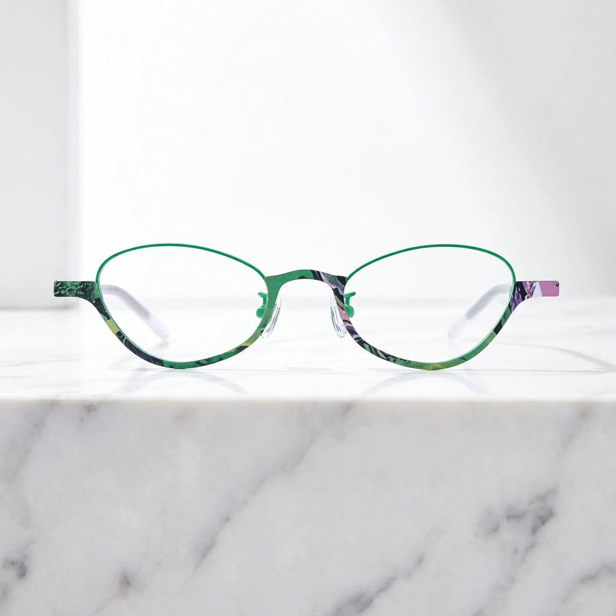 Barledear Meadow Jade eyeglasses shown in a clean lifestyle front view with lightweight oval frame design