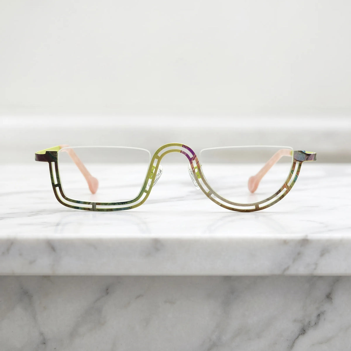 Barledear Meadow Lime Yellow eyeglasses shown in a clean lifestyle front view