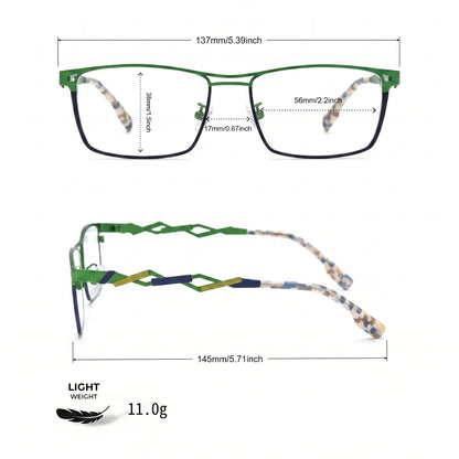 Barledear Meadow Navy Blue eyeglasses size chart with 137 mm frame width, 56 mm lens width, 38 mm lens height, 17 mm bridge, and 145 mm temple