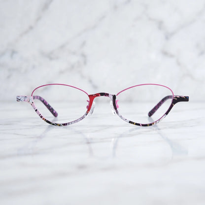 Barledear Orchid Blush eyeglasses shown in a clean lifestyle front view with soft oval titanium frame