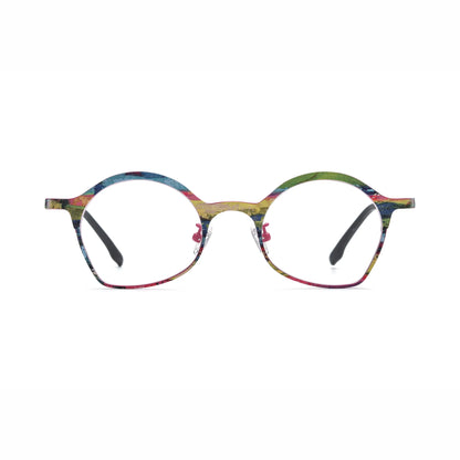 Barledear Rose Meadow Pink eyeglasses front view with lightweight butterfly titanium frame
