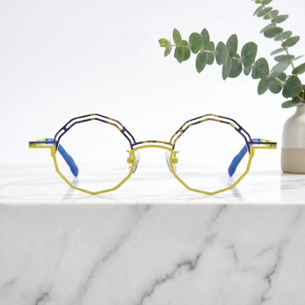 Barledear Sunlit Cobalt eyeglasses shown in a clean lifestyle front view