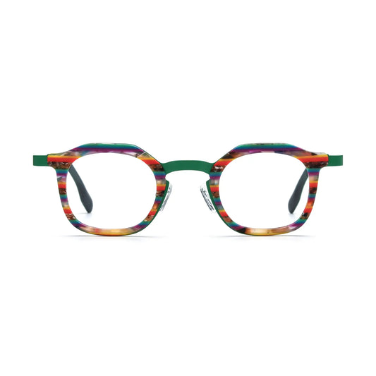 VoyueLens Aurora Stripe Square Eyeglasses – Front View – SKU VL185893-C1