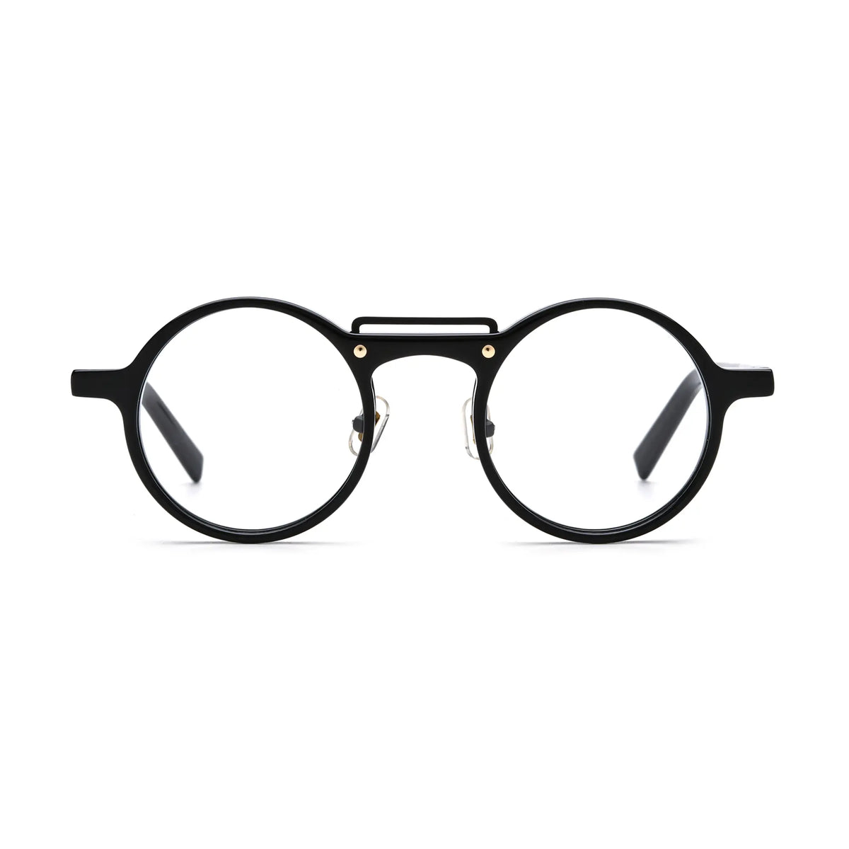 VoyueLens Black Round Eyeglasses – Front View – SKU VL19194-C4