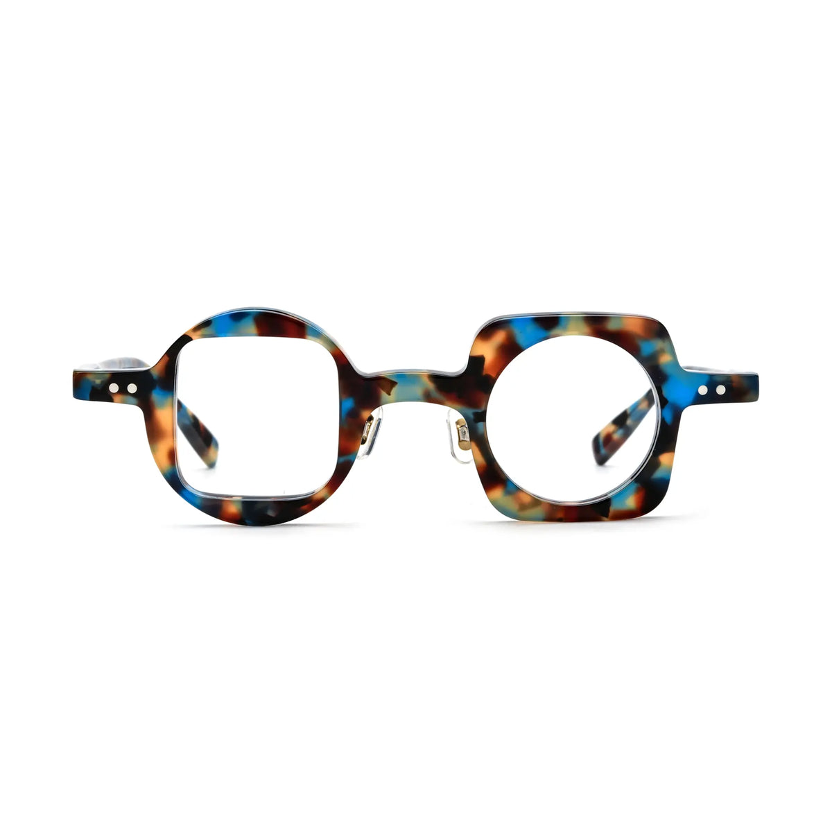 VoyueLens Blue Tortoise Art-Inspired Eyeglasses – Front View – SKU VL-19189-C6