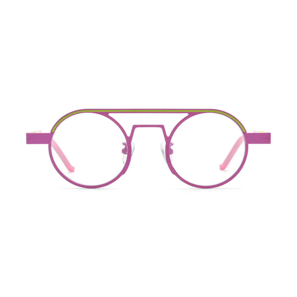 VoyueLens Candy Lime Aviator Eyeglasses – Front View – SKU VL185831-C1