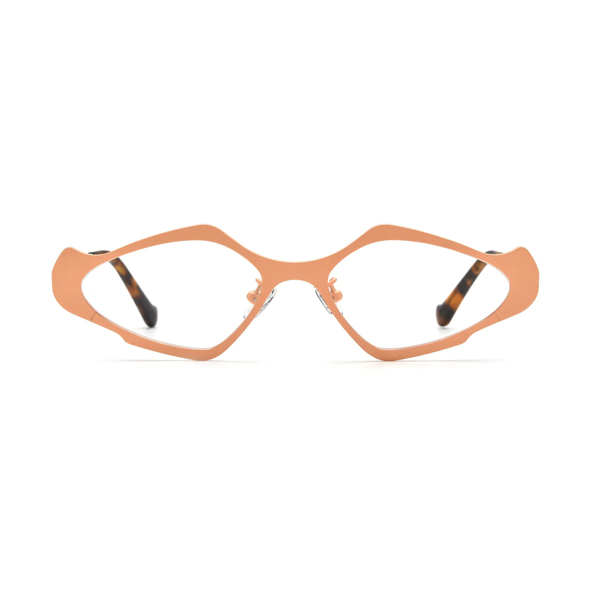 VoyueLens Coral Jade Polygon Eyeglasses – Front View – SKU VL185811-C5