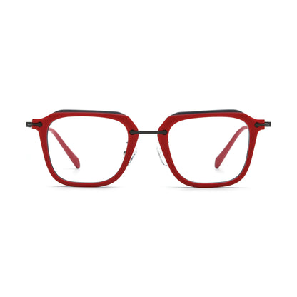 VoyueLens Crimson Alloy Urban Eyeglasses – Front View – SKU VL185843-C7
