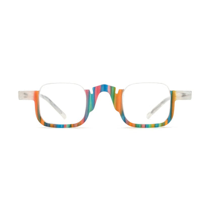 VoyueLens Crystal Aurora Square Eyeglasses – Front View – SKU VL19352-C4