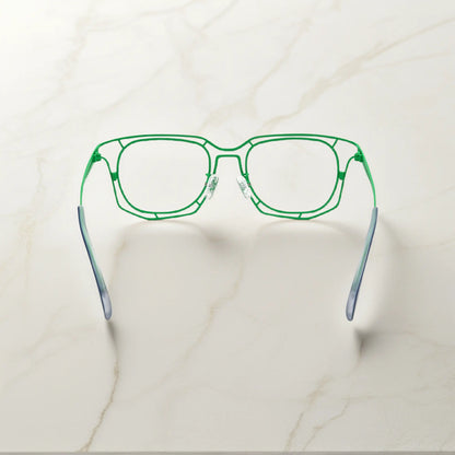 Rear view of Emerald Twilight frame with polygon frame
