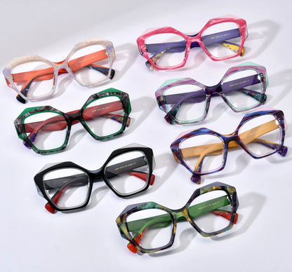Flat-lay image displaying all seven VoyueLens VL19359 color variants, ideal for comparison shopping.