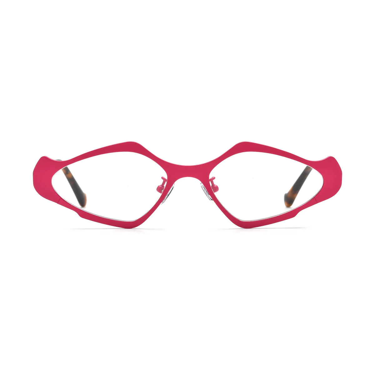 VoyueLens Fuchsia Indigo Polygon Eyeglasses – Front View – SKU VL185811-C4
