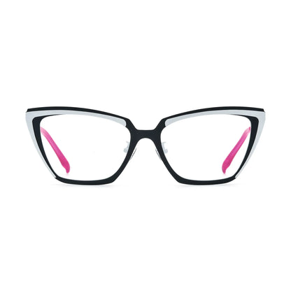 VoyueLens Graphite Whisper Cat-Eye Eyeglasses – Front View – SKU VL185809-C3