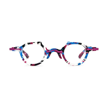 VoyueLens Orchid Purple Round Glasses – Front View – SKU VL19341-C3