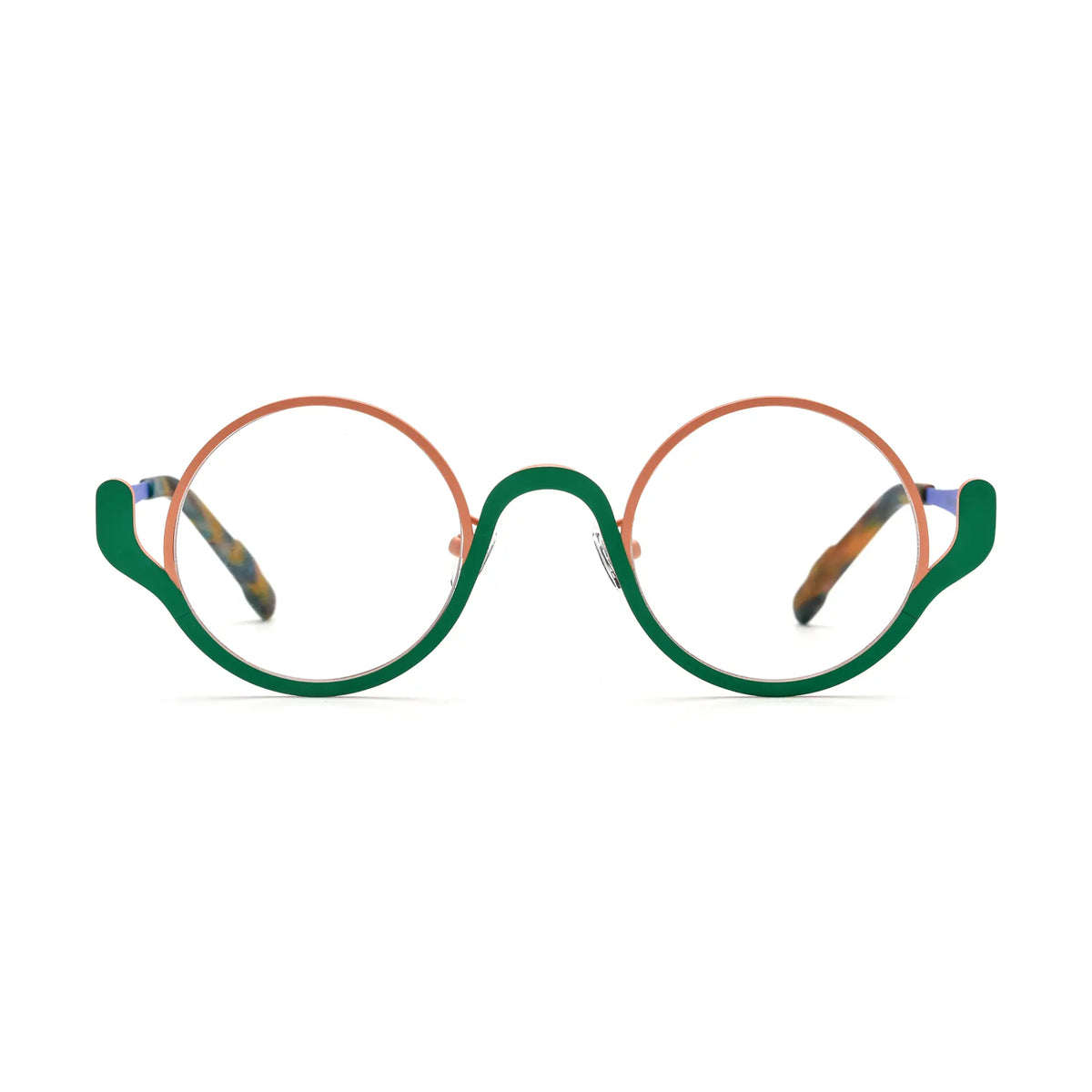 VoyueLens Pastel Forest Round Eyeglasses – Front View – SKU VL185798-C1