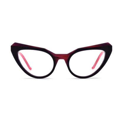 VoyueLens Plum Velvet Butterfly Glasses – Front View – SKU VL19369-C4
