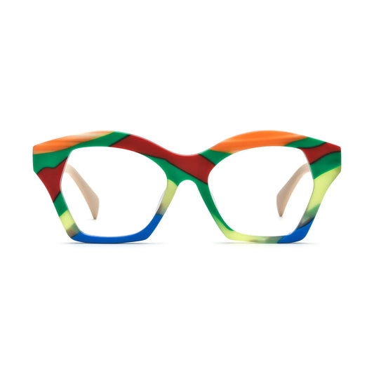 VoyueLens Rainbow Cream Eyeglasses – Front View – SKU VL19375-C1