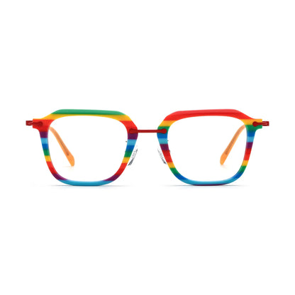 VoyueLens Rainbow Parade Urban Eyeglasses – Front View – SKU VL185843-C4