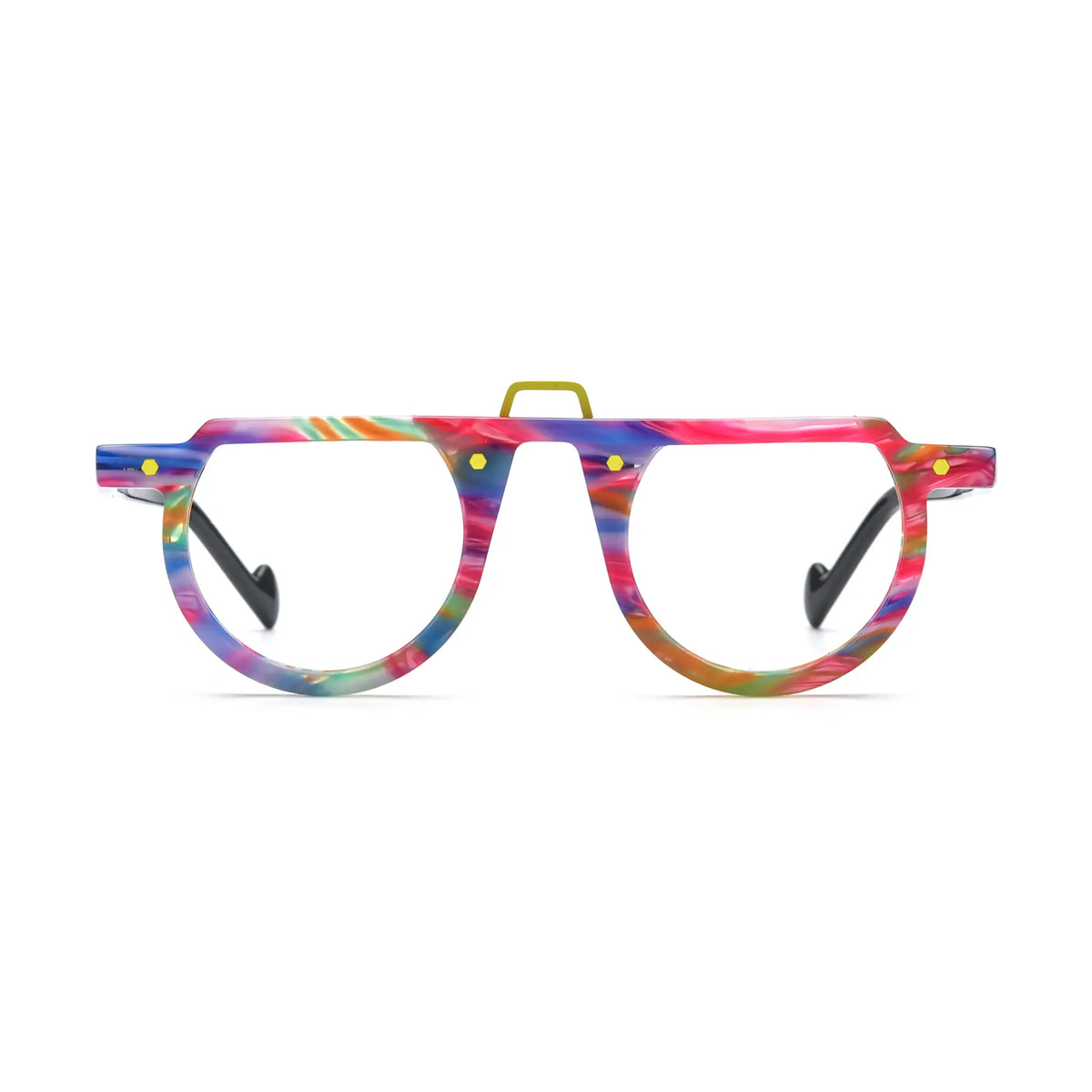 VoyueLens Rainbow Rush Round Eyeglasses – Front View – SKU VL19383-C5