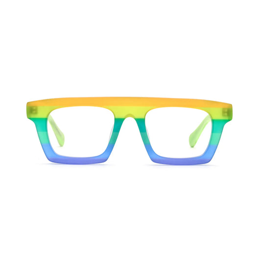VoyueLens Sunset Fade Square Eyeglasses – Front View – SKU VL19374-C1