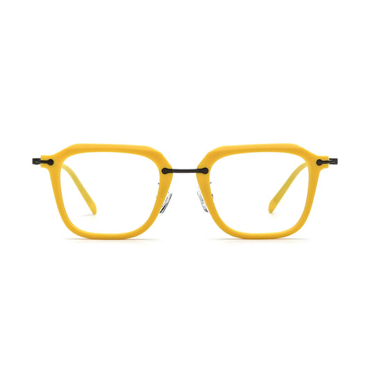 VoyueLens Sunshine Yellow Urban Eyeglasses – Front View – SKU VL185843-C1