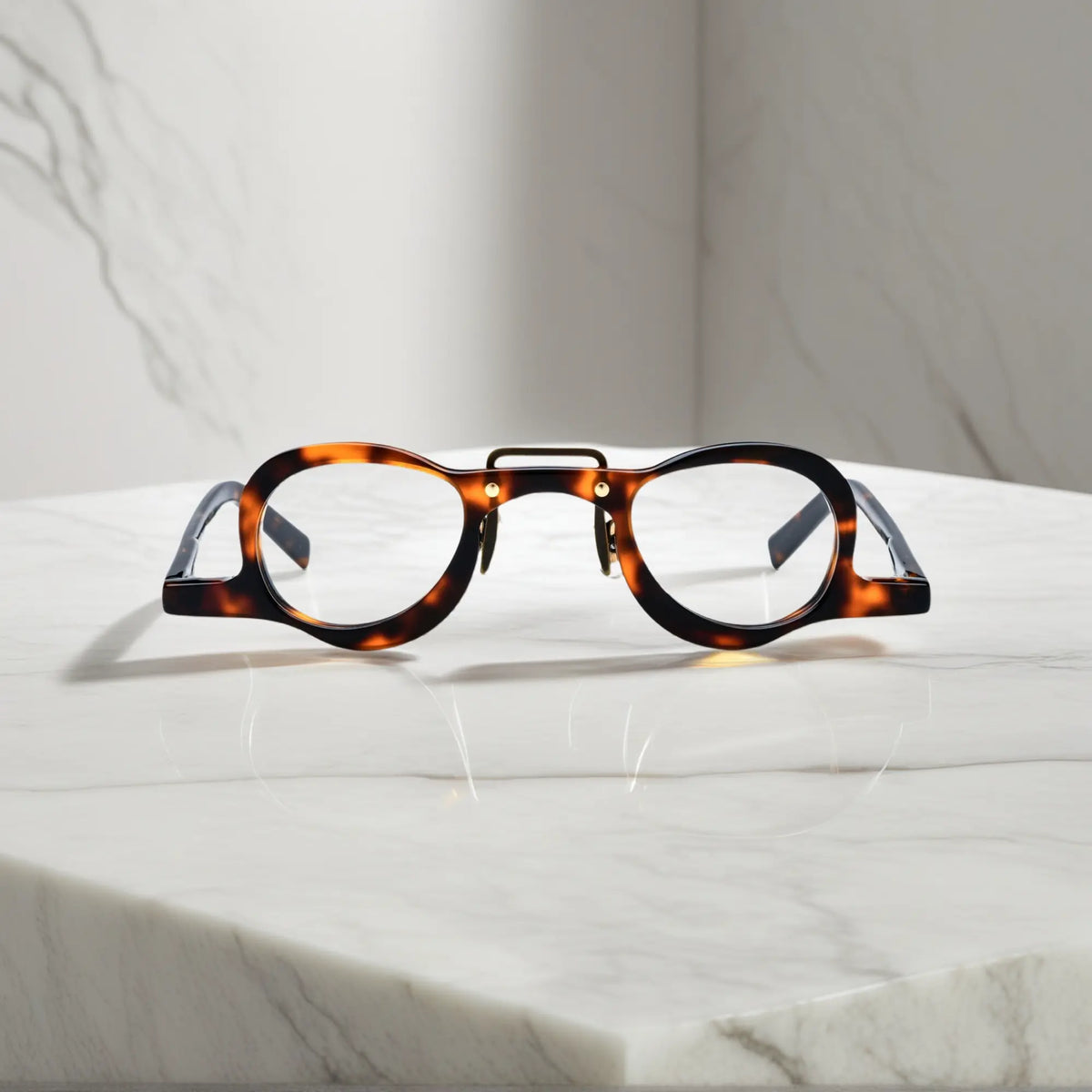 VoyueLens classic Tortoise shell geometric eyeglasses front view