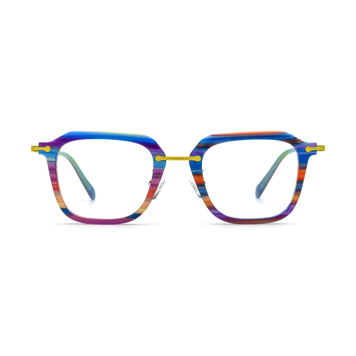 VoyueLens Vivid Violet Stripe Urban Eyeglasses – Front View – SKU VL185843-C3