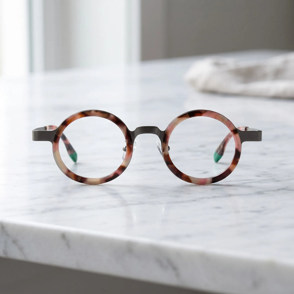 VoyueLens VL185816 Ash Leopard front view eyeglasses