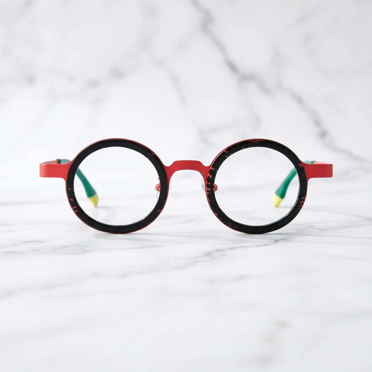 VoyueLens VL185816 Crimson Tortoise front view eyeglasses