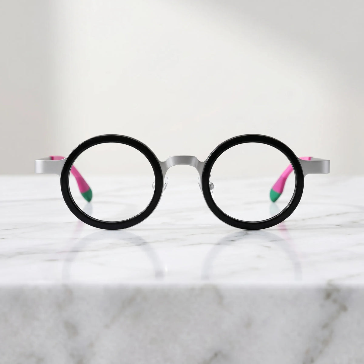 VoyueLens VL185816 Silver Crystal front view eyeglasses