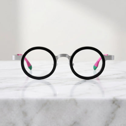 VoyueLens VL185816 Silver Crystal front view eyeglasses