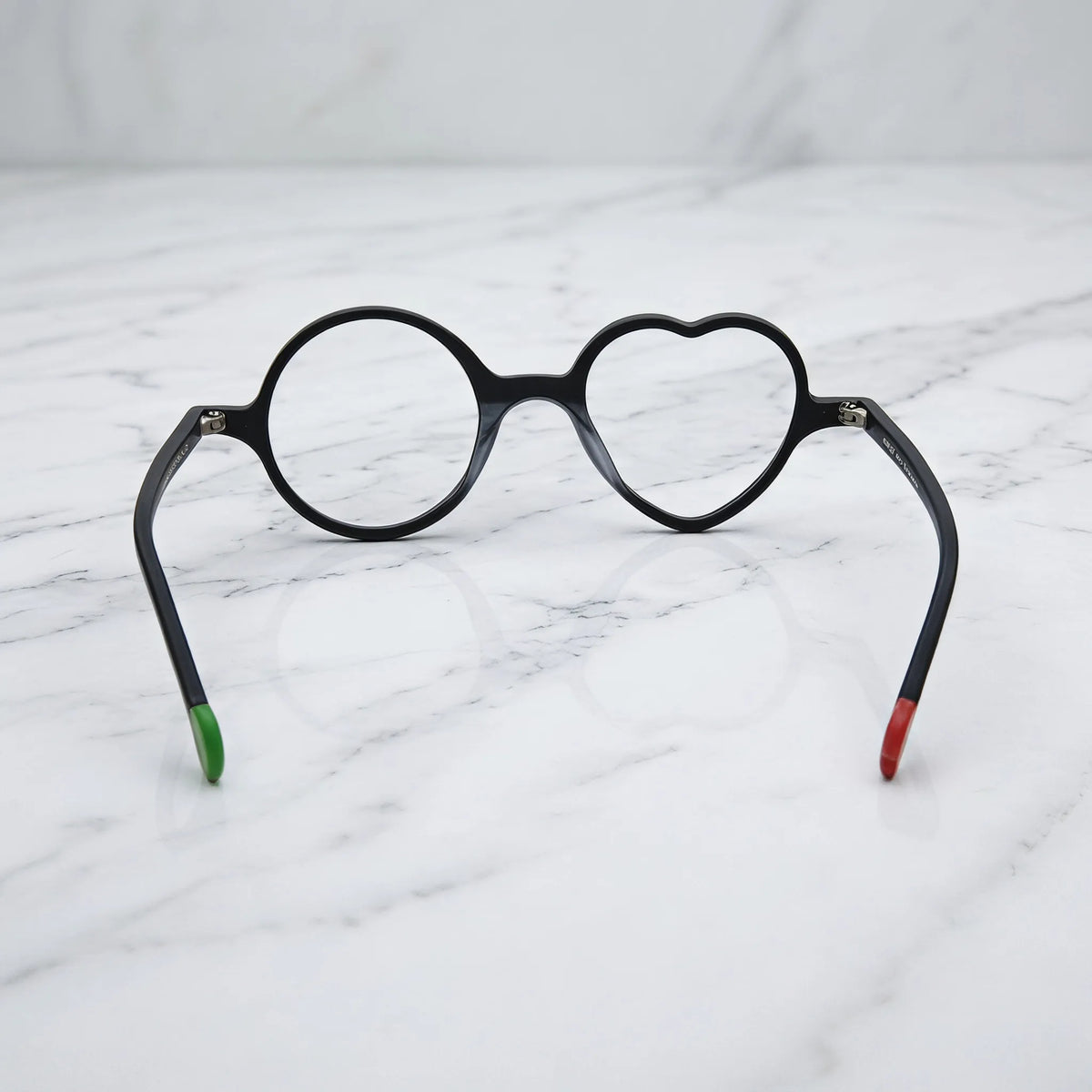 Back view of VoyueLens VL19377 in Charcoal Dusk, showing full silhouette and lens contrast. Minimalist all-black frame with subtle matte texture and modern shape.