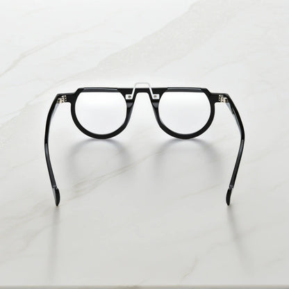 Back view showing black polished finish on the VL19383 round frame